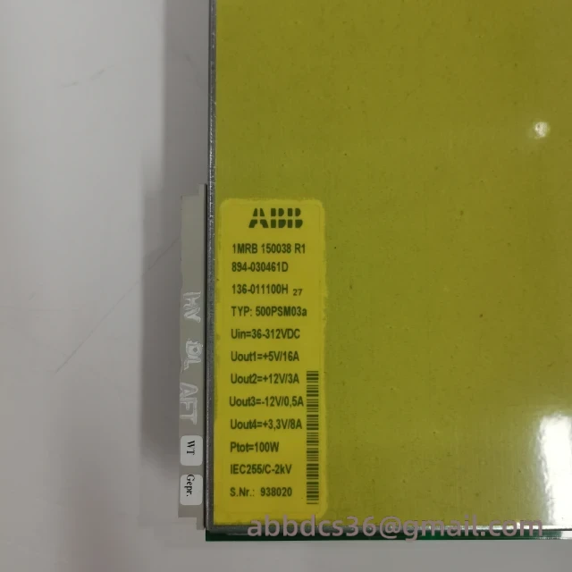 ABB 500PSM03a module front panel