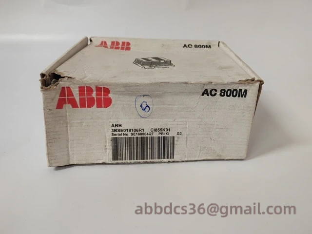 ABB CI855K01 front panel view