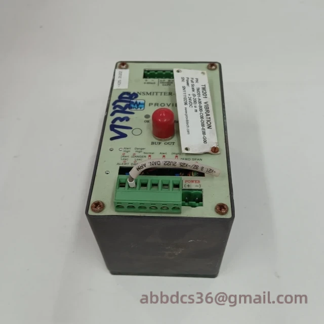 Front view of vibration monitoring module