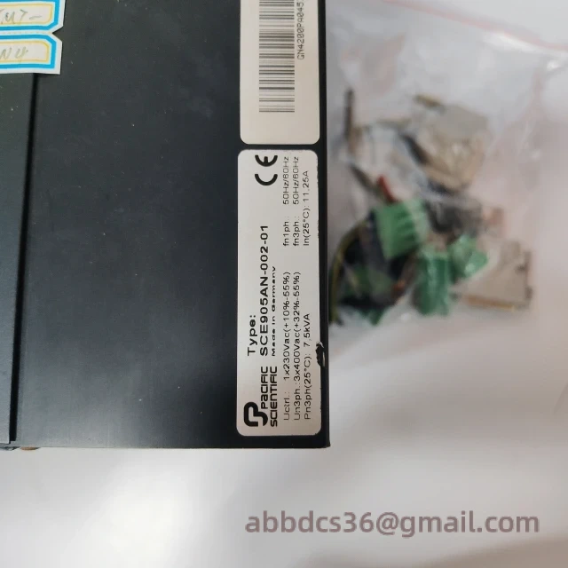 Front view of control module