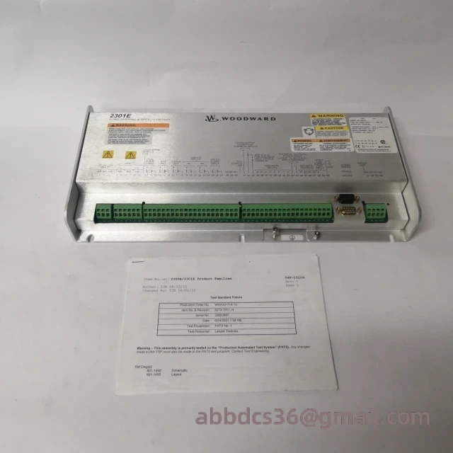 WOODWARD 2301E 8273-1011 front panel