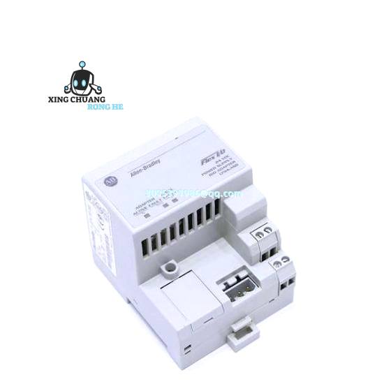 Allen Bradley 1794-ASB module mounted on DIN rail in industrial control cabinet