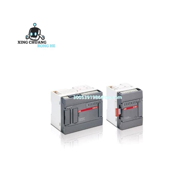 Close-up of ABB 07CR41 terminal connections showing robust wiring