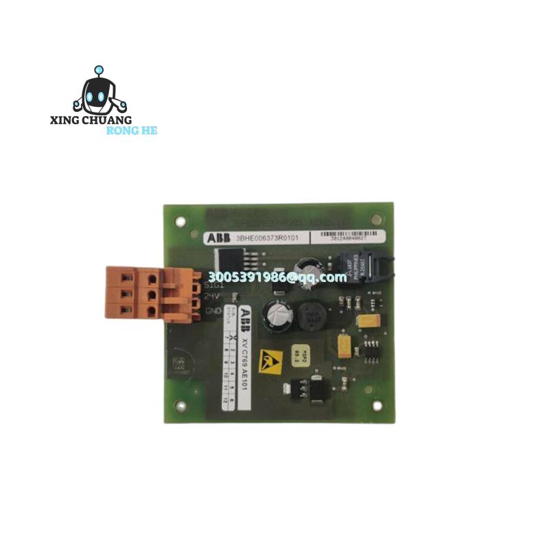 ABB 3BHE006373R0101 module showing terminal layout