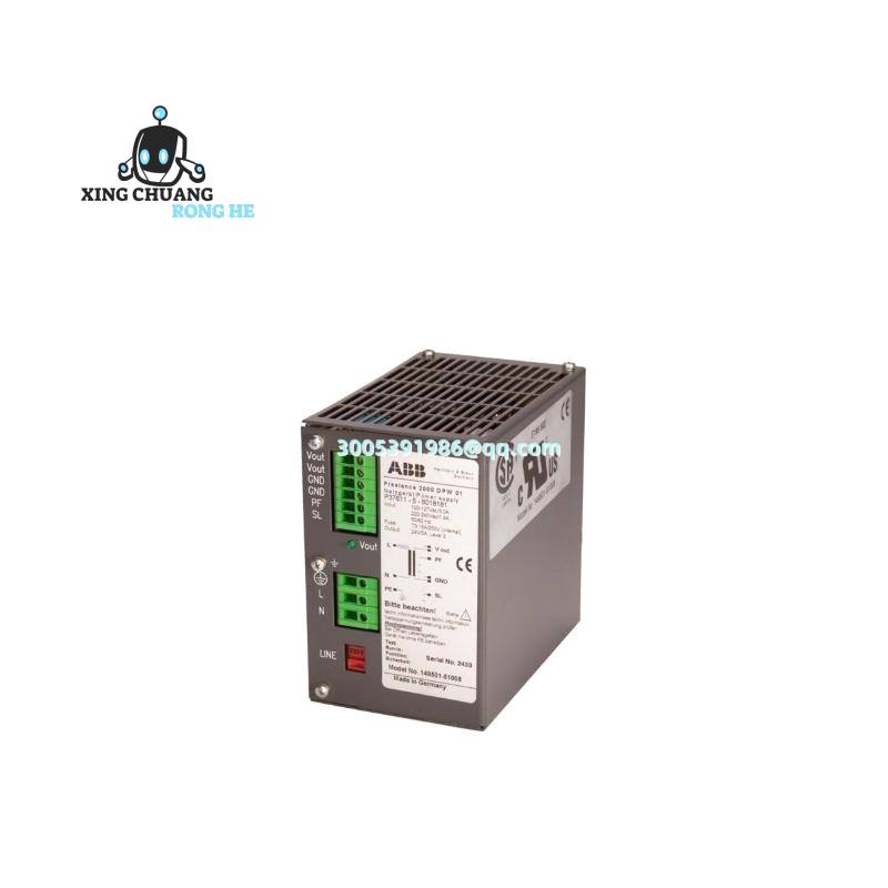 Close-up of ABB DDI01 terminal connections
