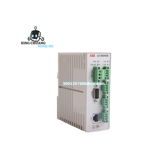 ABB LD800HSE front panel with terminal blocks