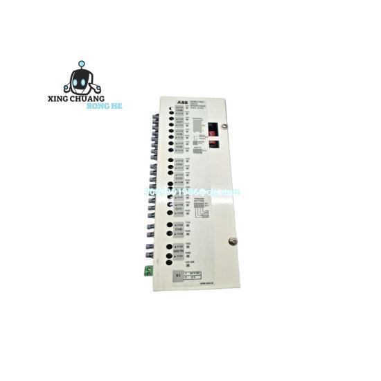 ABB NDBU-95 64008366 industrial control module mounted on DIN rail