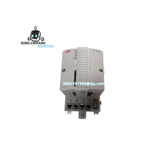 ABB PM866 module mounted on DIN rail