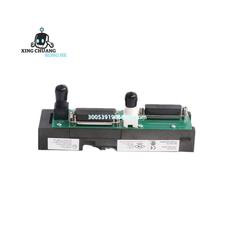 Close-up view of Emerson KJ4001X1-NA1 REV:C connectors and labeling