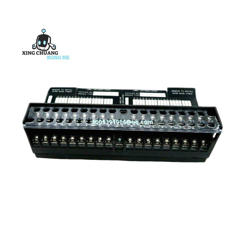 Close-up of GE IC670CHS001 terminal connections