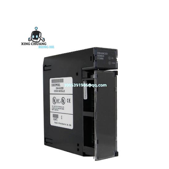 GE IC693CMM301 control module on DIN rail
