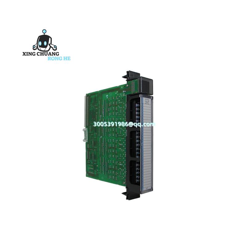 Close-up of GE IC697MDL750 touch interface with physical buttons