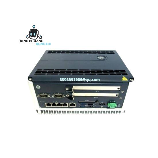 Close-up of GE IS420ESWBH3AX port connections