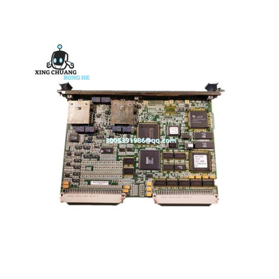 GE VMIVME-7455 industrial control module mounted in rack