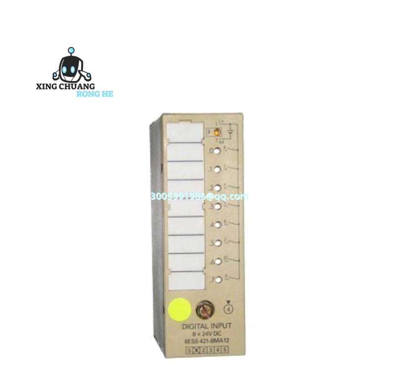 Siemens 6ES5421-8MA12 module mounted on DIN rail
