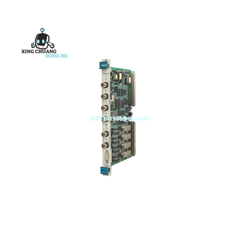 Vibro-Meter VM600 MPC4 vibration monitoring module installed in industrial setting