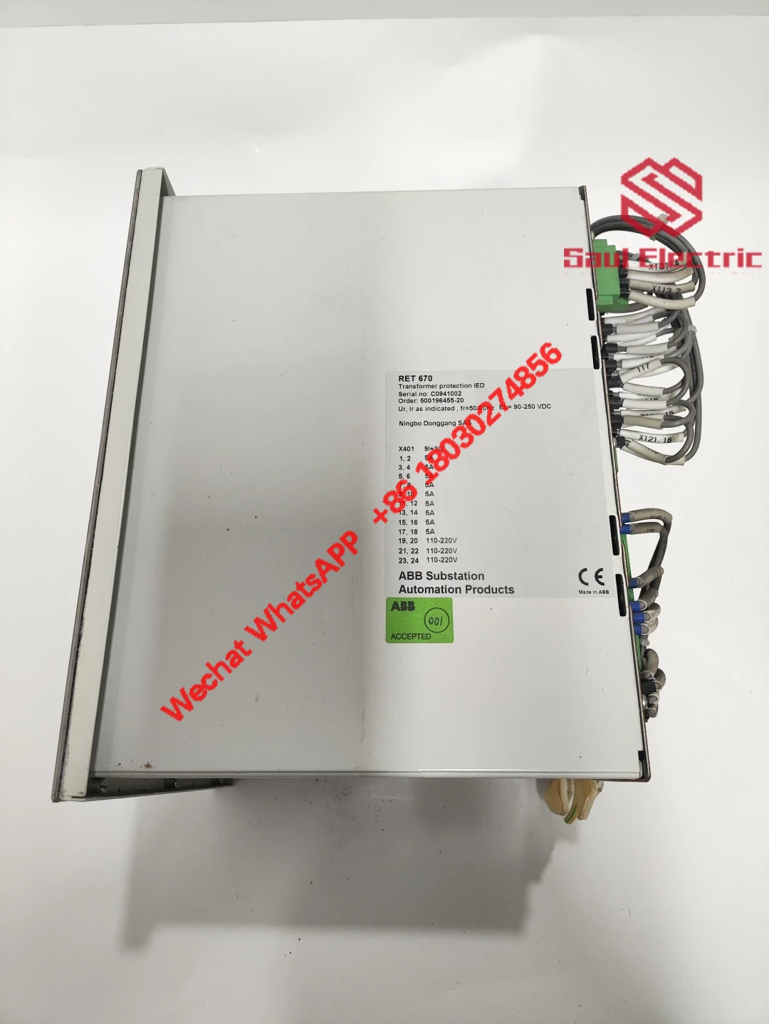 ABB RET670 installation in control cabinet