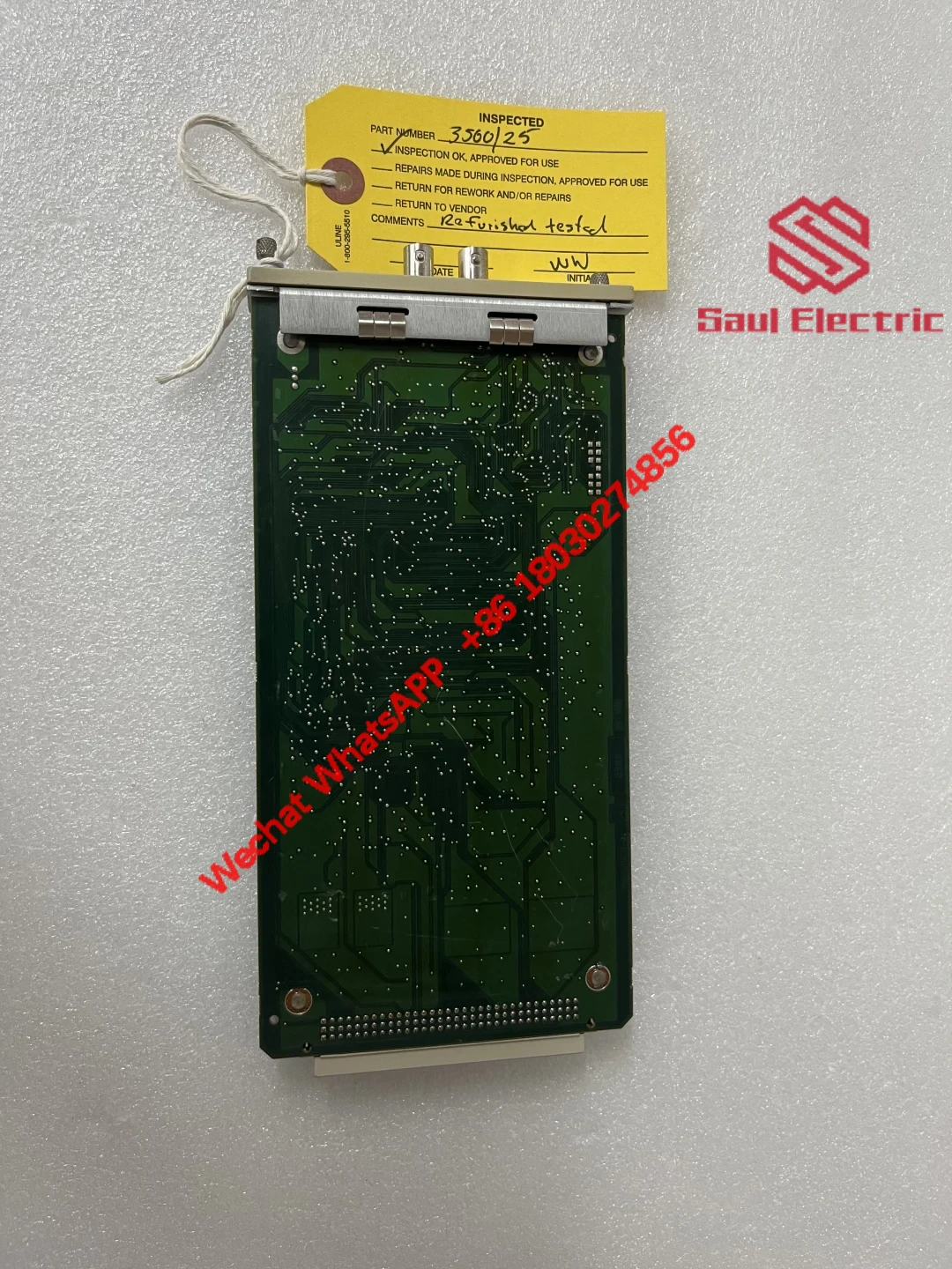 BENTLY 350025 module front panel details