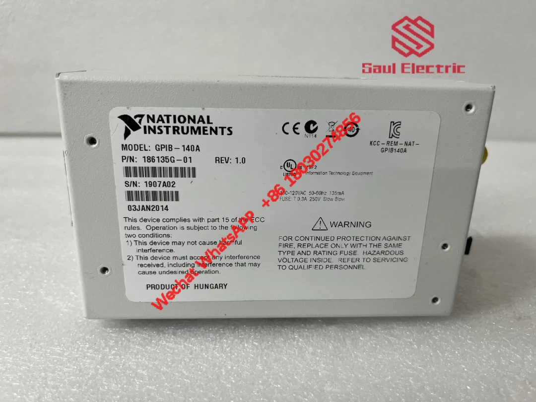 NI GPIB-140A 186135G-01 front panel