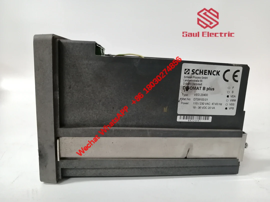 SCHENCK VEG20400 Front Panel